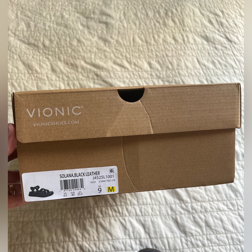 Vionic Black Platform Sandals - Picture 4 of 5